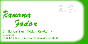 ramona fodor business card